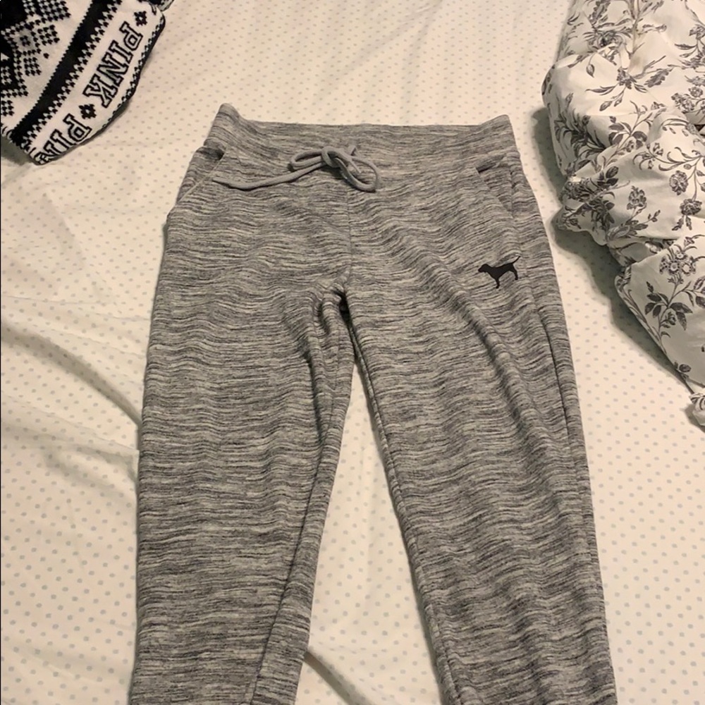 Pink grey sweatpants